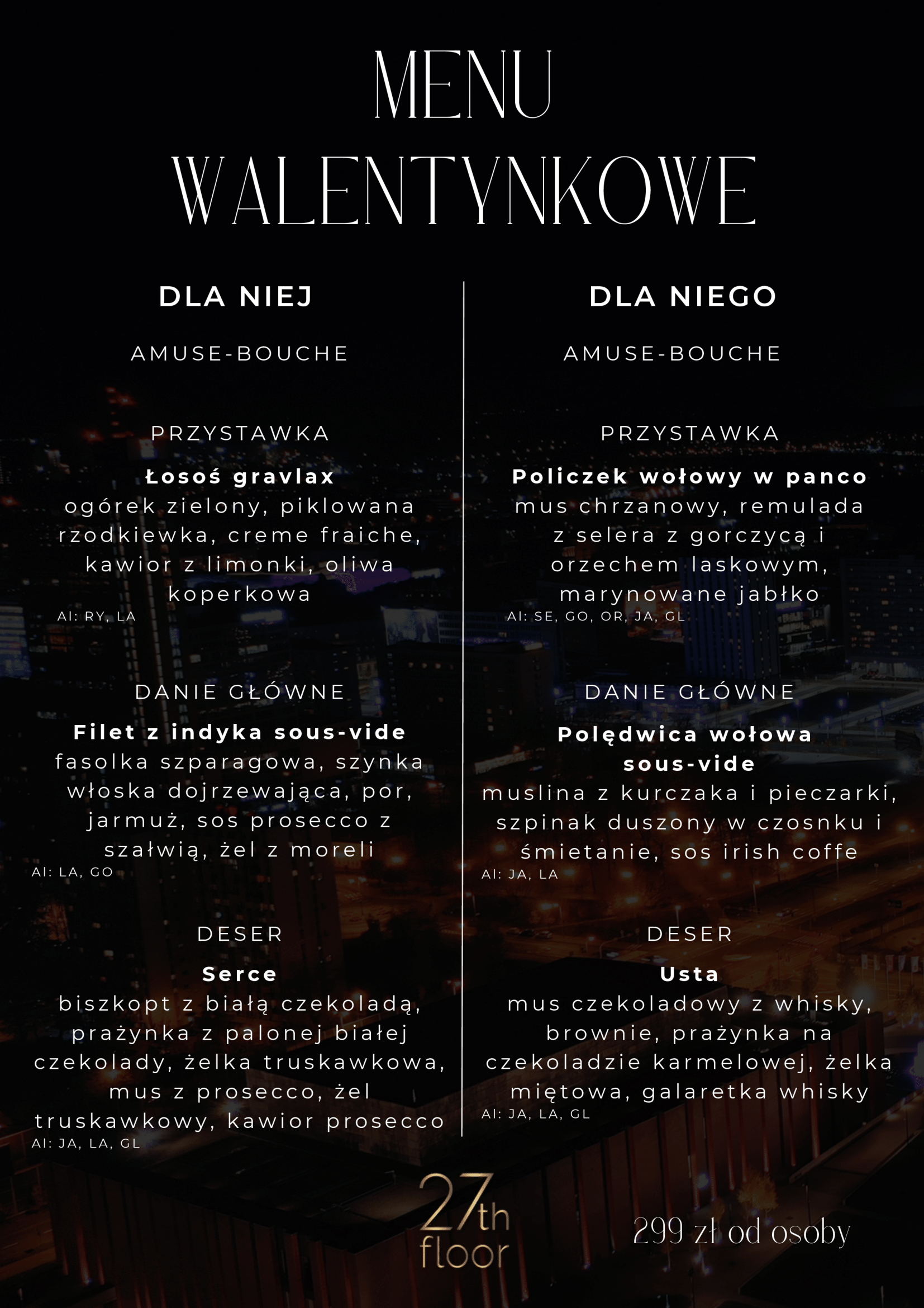 Oferta walentynkowa 27th Floor / Valentine's day offer 27th Floor